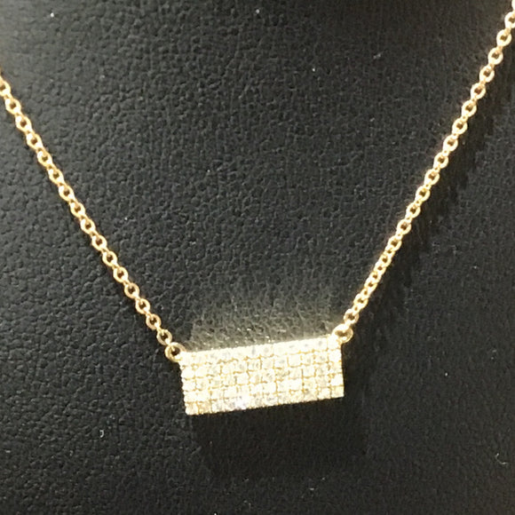 .25CTW  Diamond rectangle necklace