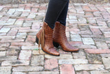 Manchester Brown Short Fringed Bootie