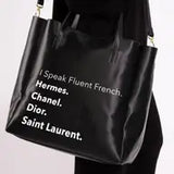 I Speak Fluent French Shoulder Bag