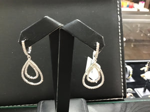 Diamond Double Teardrop Earrings