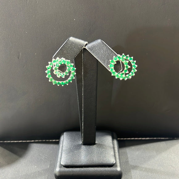 Love Eternal Emerald swirl earrings