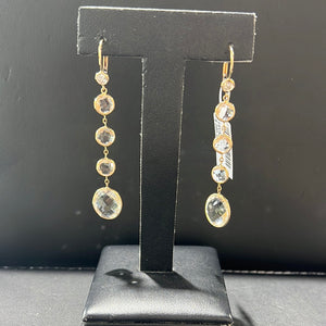 14kt yellow Crystal Quartz Earrings