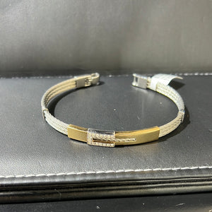 White Wire 18KT Bracelet