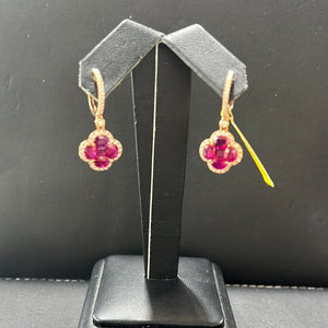 Ruby & Diamond Earrings
